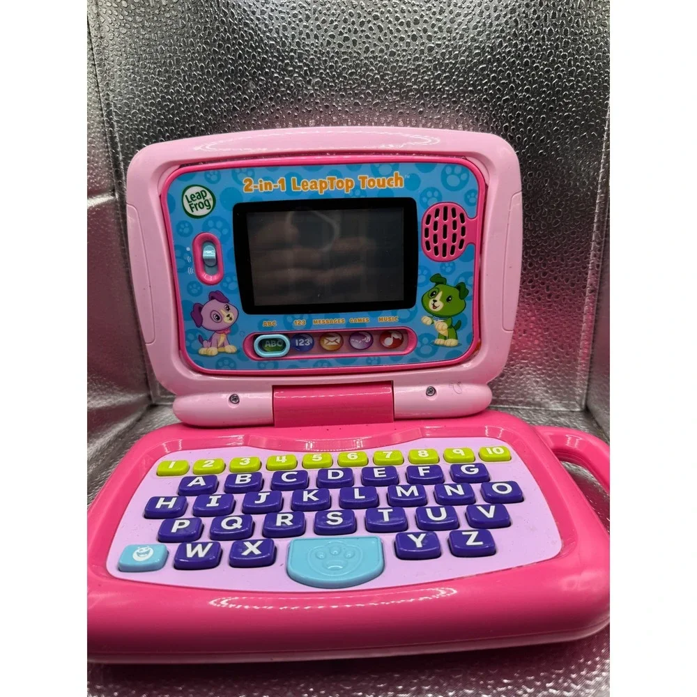 LeapFrog 2-in-1 LeapTop Touch Pink Kids Educational Learning Tablet Laptop Toy